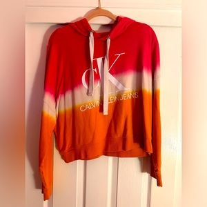 Calvin Klein Pink Orange Ombré Sweatshirt